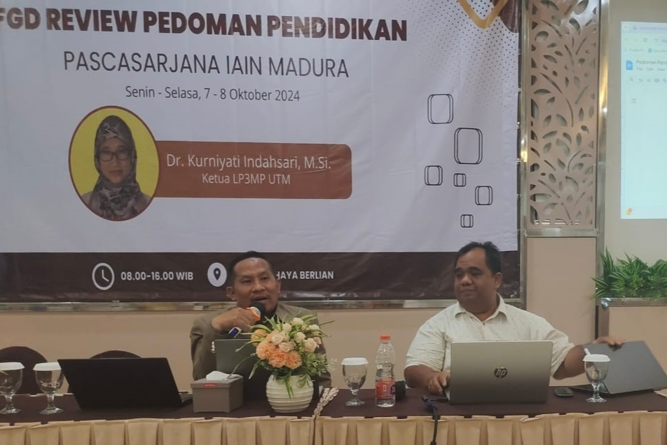 KAPRODI MAGISTER MPI MENGIKUTI KEGIATAN FGD REVIEW PEDOMAN PENDIDIKAN PASCASARJANA IAIN MADURA